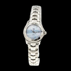 W1054 - Tag Heuer Lady's Link c/w blue Mother of Pearl face with diamond numerals