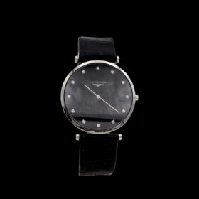W1288 - Longines La Grande Classique with black face and diamond numerals
